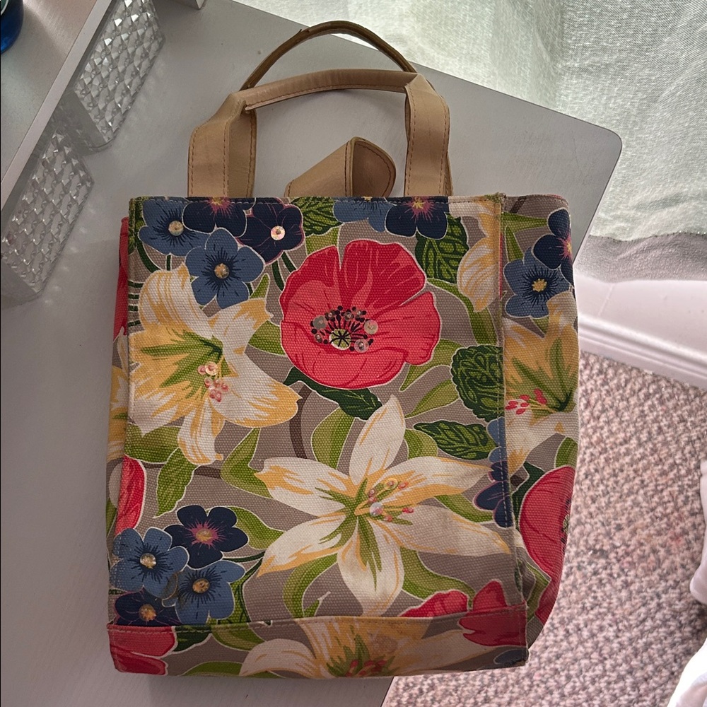 Bath & Body Works Multicolor Floral Tote